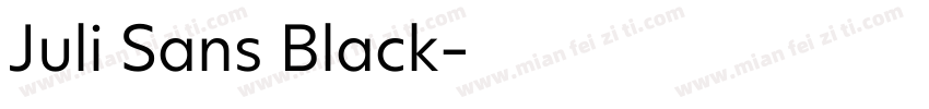 Juli Sans Black字体转换